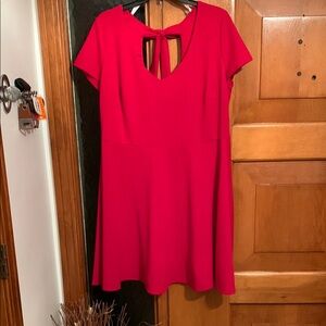 B Darlin Red Flutter Sleeve A-Line Dress